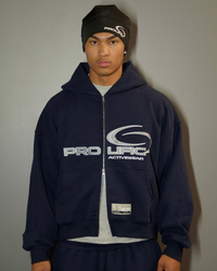 Activewear Navy Boxy Zip Up