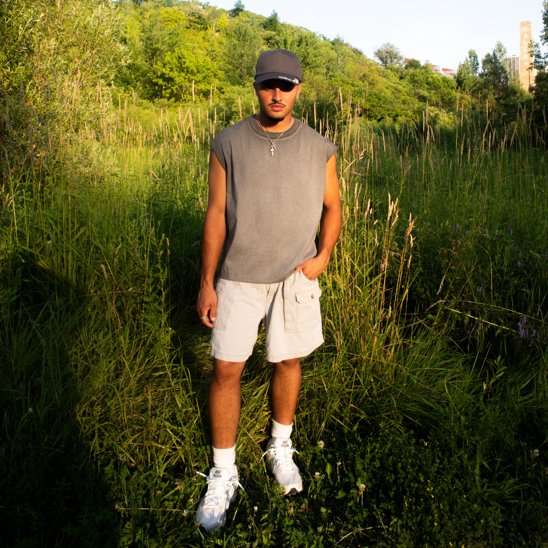 Vintage Grey 'PROLIFIC' Signature Tank