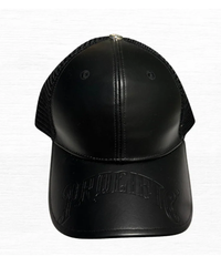 Vegan Leather Embossed Trucker Hat