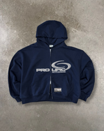 Activewear Navy Boxy Zip Up