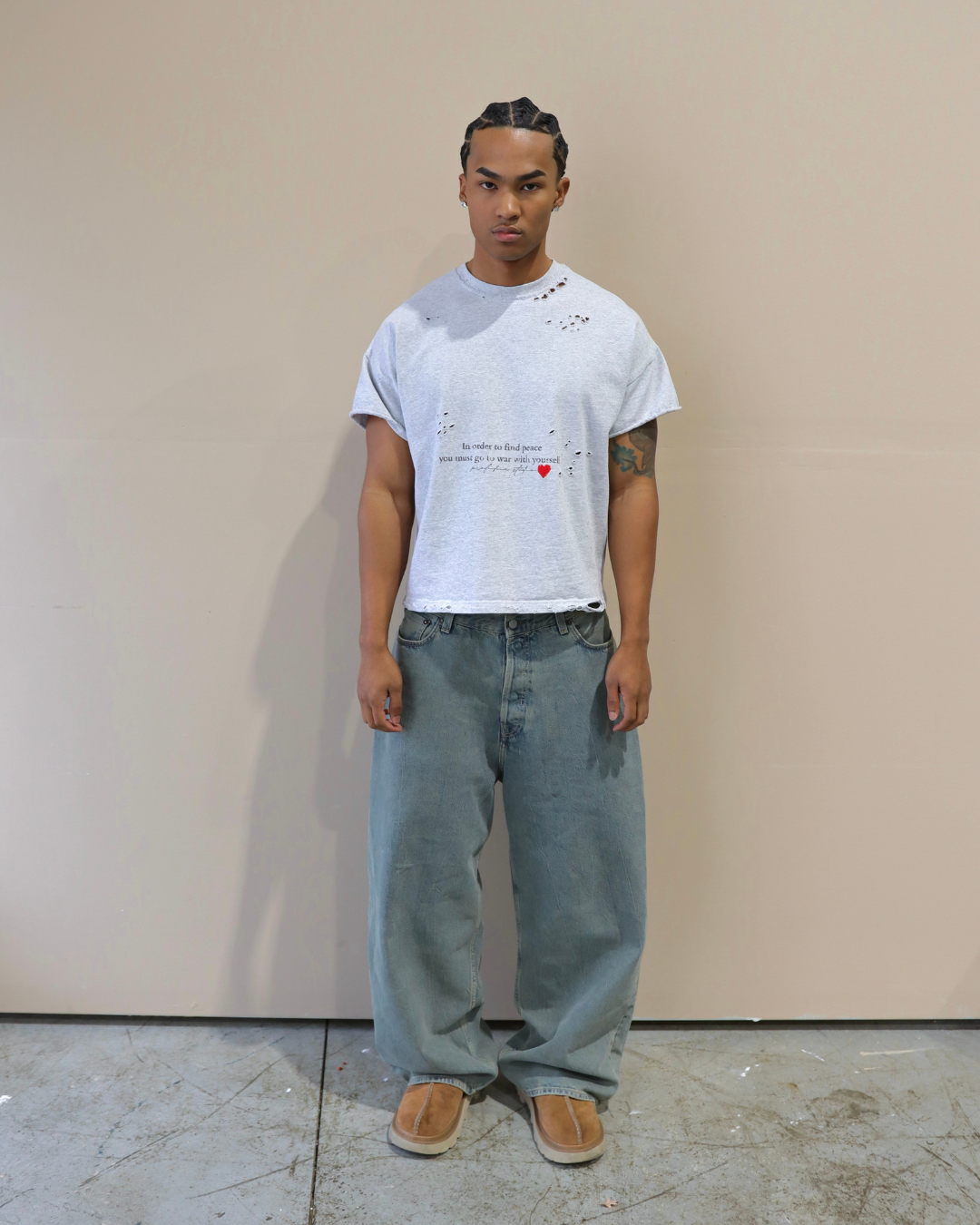 'War With Yourself' Thrashed Tee