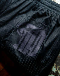 Black 'PROLIFIC' Double Layered Mesh Short