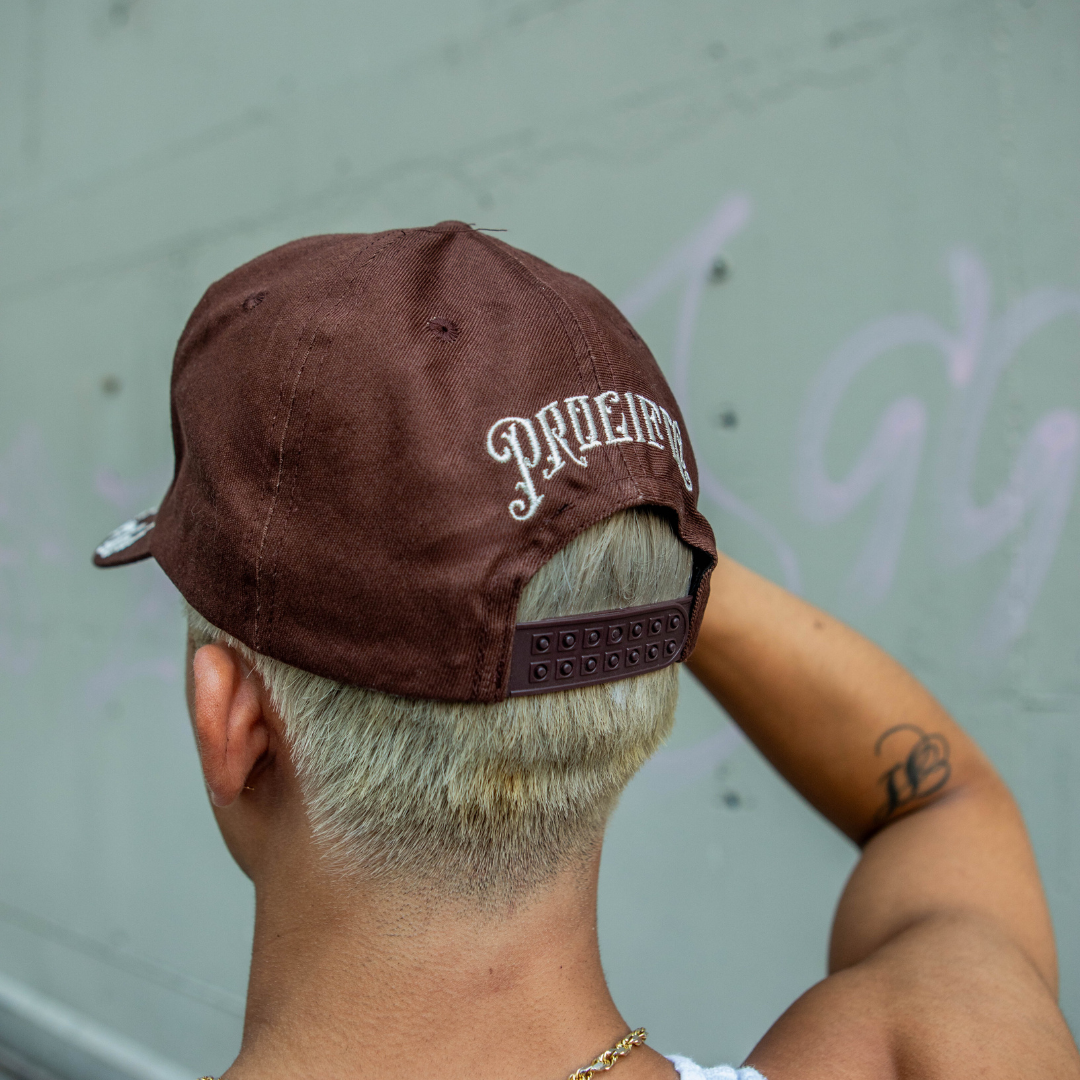 Brown Unstructured 'One Mindset' Snapback