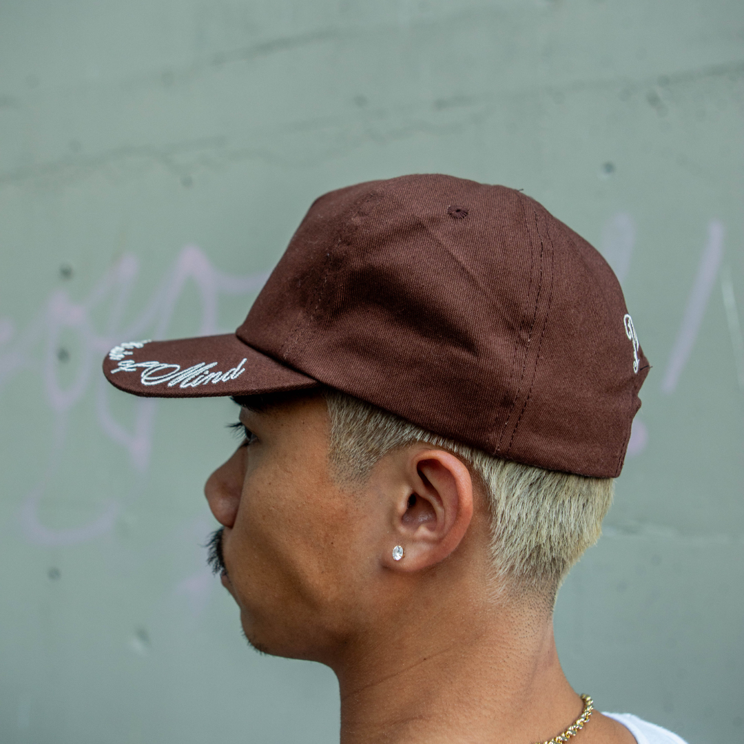 Brown Unstructured 'One Mindset' Snapback