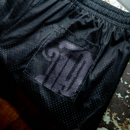 Black 'PROLIFIC' Double Layered Mesh Short