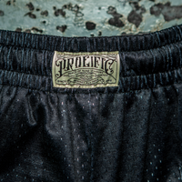 Black 'PROLIFIC' Double Layered Mesh Short