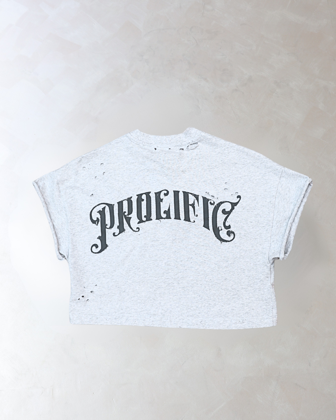 Cropped 'War With Yourself' Thrashed Tee