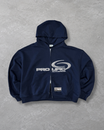 Activewear Navy Boxy Zip Up